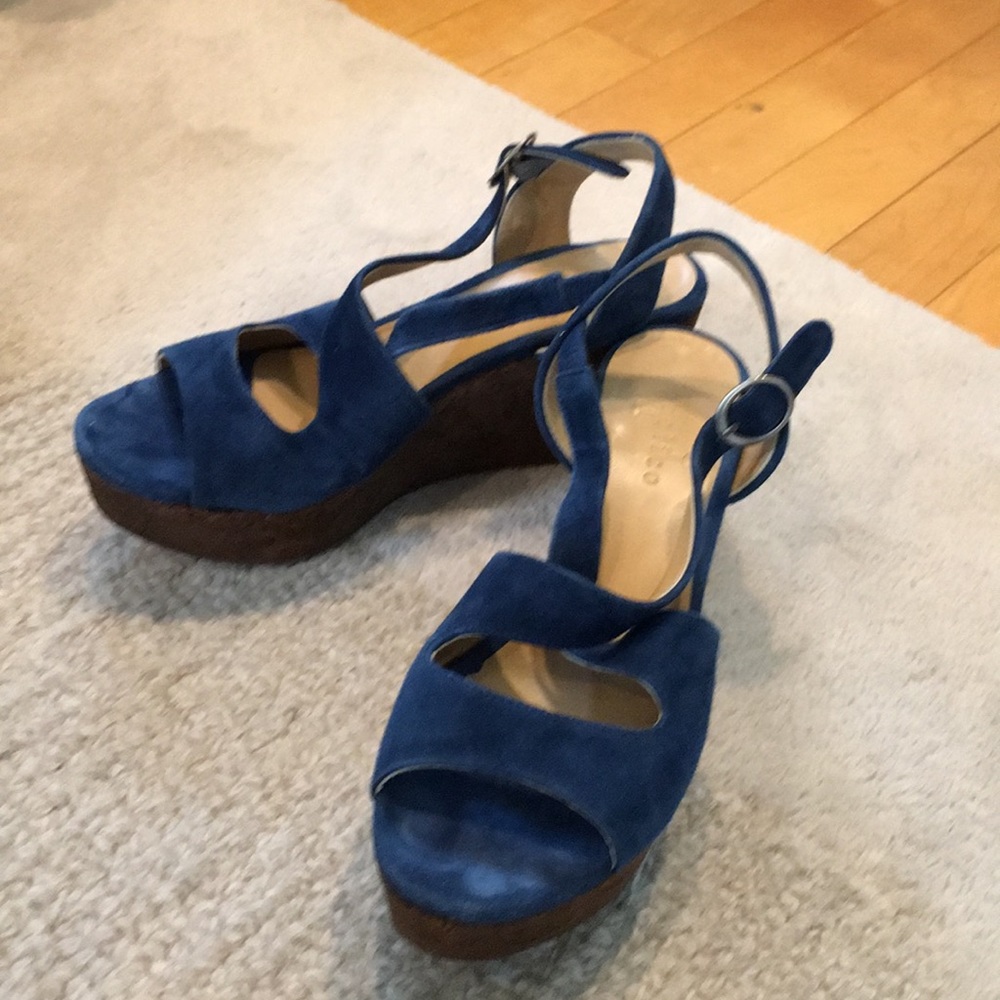 Blue wedge Coclico sandals